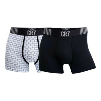 CR7 Cristiano Ronaldo Fashion 2-Pack Trunk Boxer Briefs Underwear in Black