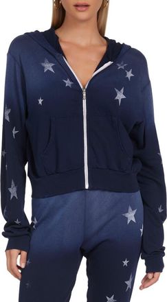 Lauren Moshi Lachelle Vintage Stars Hoodie in Navy Ombre at Nordstrom, Size X-Large