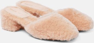 Khaite Clio shearling mules