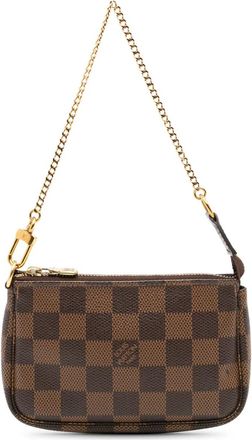 Louis Vuitton Borsa a mano mini in tela Damier Ebène 2019 - Marrone