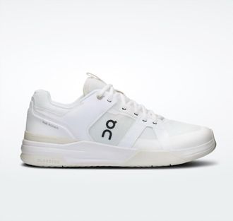 On Mens Roger Clubhouse Pro Running Shoes In White Ice