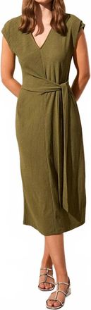 Tribal Tie Dress In Green