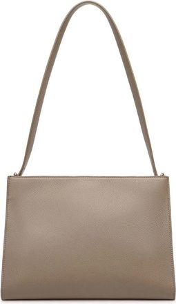 Bally Textured Cow Leather Shoulder Bag With Gold-Tone Clasp Closure
