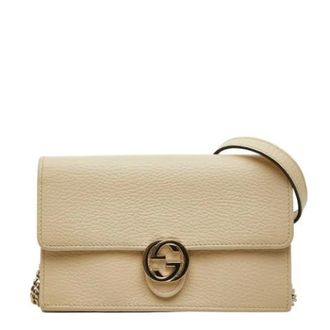 Gucci Pre-owned Cross Body Bags, female, White, Size: ONE SIZE Pre-owned Vintage Cross Body Bag