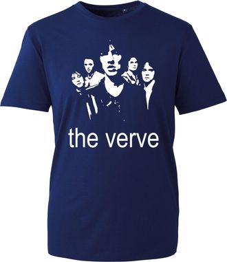 Generic British Rock Band Verve T-Shirt, Retro Music Fan Tee, Funny Member Graphic Gift Top Unisex UK (Navy, 4XL)