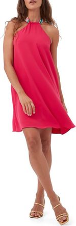 Trina Turk Bonbon Halter Dress in Cannes Coral at Nordstrom, Size X-Small