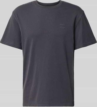 Deus T-Shirt mit Label-Stitching und Rundhalsausschnitt in Black, Größe XL