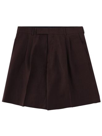 Paul Smith Pleated Structured Waistband Shorts