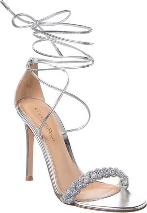 Gianvito Rossi Crystal Leomi Leather Sandal