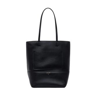 Patrizia Pepe Shopper Bag - Dames - Tassen - Zwart - Maat: ONE Size Leer
