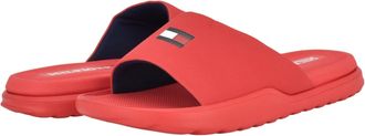 Tommy Hilfiger Marmo Sandals Mens D Red Round Toe Slip On Slide HTAT819