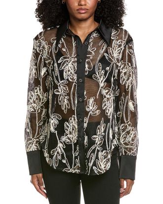Beulah Mesh Blouson Top