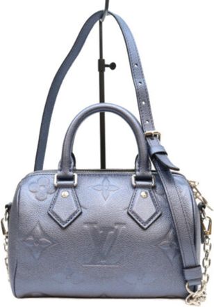 Louis Vuitton Metallic Blue Monogram Empreinte Boston Bag (Pre-Owned)