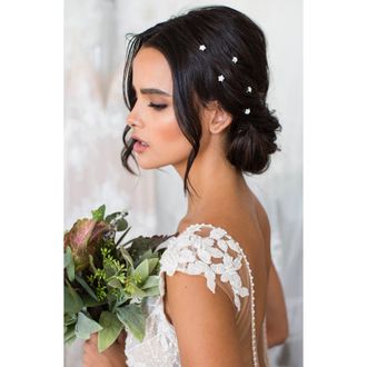 Brides & Hairpins Danai Set of 5 Crystal Hair Pins in Silver at Nordstrom