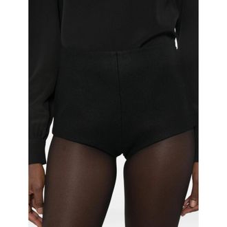 Andamane High-Waisted Stretch Virgin Wool Shorts - Black