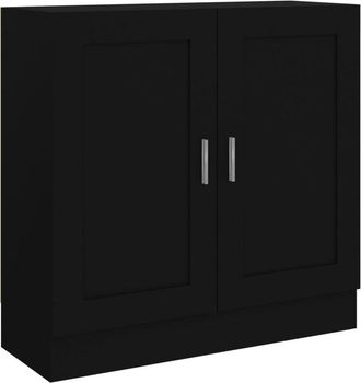 vidaXL Book Cabinet Black 82.5x30.5x80 cm Engineered Wood Vidaxl