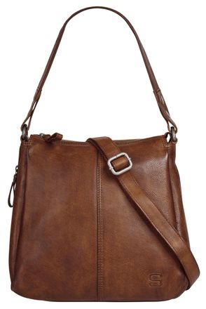 Spikes & Sparrow Umh&auml;ngetasche SPIKES & SPARROW, Damen, Gr. B/H/T: 27cm x 27cm x 10cm onesize, braun (cognac), Leder, vintage, Taschen Umh&auml;ngetasche, echt Leder