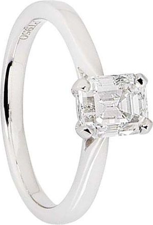 Bespoke Platinum Emerald Cut Diamond Ring
