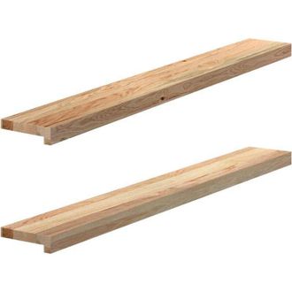 vidaXL Vidaxl - Alf&eacute;izares De Ventana 2 Uds Madera Maciza Roble Sin Tratar