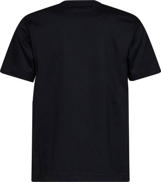 Burberry Mens T-Shirt With Knight Patch Black Cotton T-Shirts And Polos
