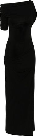 Jacquemus La robe Drapeado midi dress - women - Polyester/Viscose/Elastane - L - Black