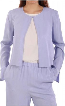 Emporio Armani Jassen, Dames, Paars, S, Armure Viscose Blouse