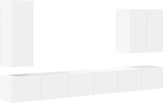 vidaXL Conjunto De Mueble Para Tv De Pared 6 Uds. Vidaxl