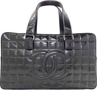 Chanel Black Leather Tote Bag (Pre-Owned)