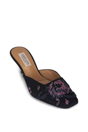 Arteana Womens Marta 50 Beaded Mule In Black