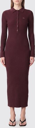 Courr&egrave;ges Ribbed-Knit Slim-Fit Midi Polo Dress in Viscose Blend
