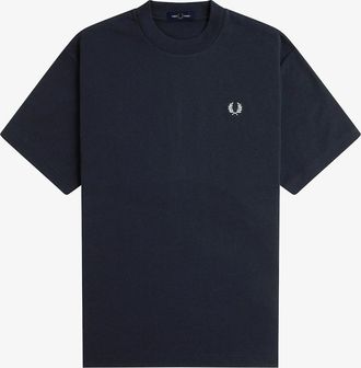 Fred Perry Mens Fred Perry M8710 Relaxed T shirt - Navy - Size: 38