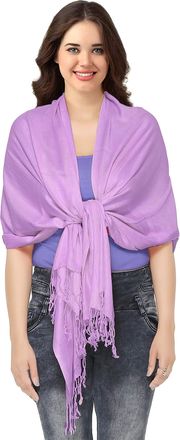 World of Shawls Super Soft Pashmina Shawl Scarf Wrap (Lilac)