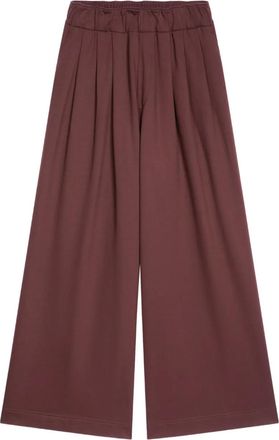 Dries Van Noten Pantaloni in cotone a gamba ampia - Marrone