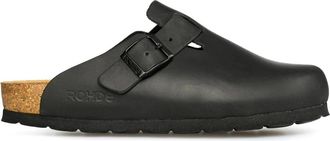Rohde Zwarte outdoor klomp - Stijlvol en veelzijdig - Dames - Slip ons - Zwart - 37 EU - Leer - Schoenen