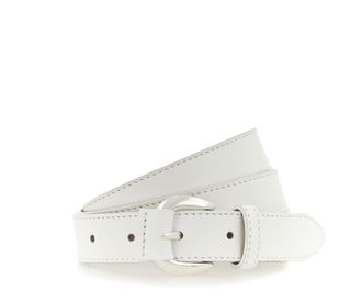 Tamaris Lederg&uuml;rtel TAMARIS, Damen, Gr. 11,5, weiss (wei&szlig;), Rindsleder, G&uuml;rtel Lederg&uuml;rtel, aus Leder teilbezogene Dornschliesse