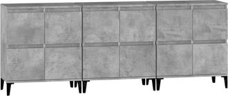 vidaXL Vidaxl - Aparadores 3 Uds Madera Contrachapada Gris Hormig&oacute;n 60x35x70 Cm