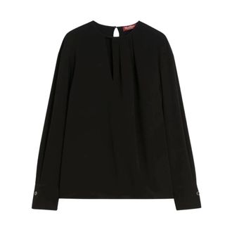 Max Mara Dames, Blouses & Shirts, Zwart, Maat: M