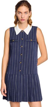 Sandro Mini striped dress in Navy /Ecru at Nordstrom, Size 34 Eu