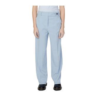 Only Wide Trousers, female, Blue, Size: M L32 Wide Leg Tailored Trousers