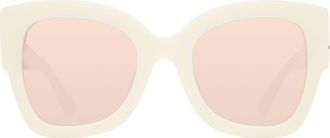 Kurt Geiger 51mm Square Sunglasses in Bone/Mirror at Nordstrom