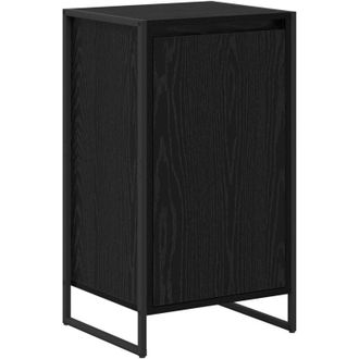 vidaXL Vitrina Roble Negro 43 X 36 X 75,5 Cm Madera Contrachapada Vidaxl