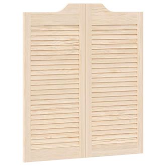 vidaXL Puertas Batientes Natural 90 X 40 Cm Madera De Pino Maciza Vidaxl