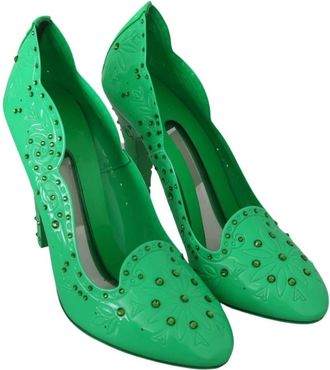 Dolce & Gabbana Cinderella Pumps - Dames - Pumps - Groen - 40 EU - Leer - Schoenen