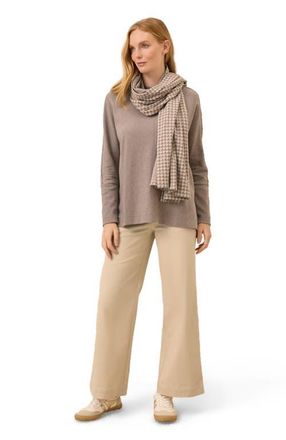 Pact Organic Cotton Airplane Long Sleeve Poncho in Deep Taupe Heather at Nordstrom, Size Medium