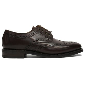 Loake Sutherland Leather Mens Lace Up Shoes - Dark Brown - Size:UK 10.5