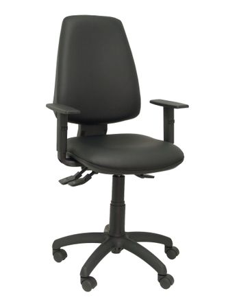 Piqueras y Crespo Pc Elche Sincro Silla De Oficina Simil Piel Negra