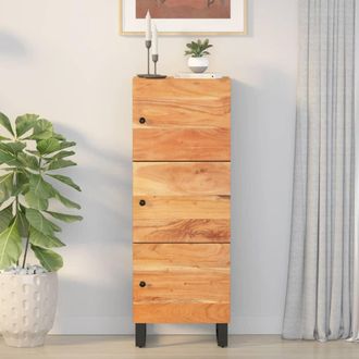 vidaXL Aparador Con 3 Puertas Hierro Madera Maciza Acacia 40x33x110 Cm Vidaxl