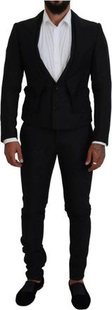 Dolce & Gabbana Elegant zwart Martini-pak - Heren - Business pakken - Zwart - S - Wol - Kostuums