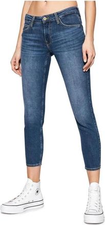 Lee Dames, Jeans, Blauw, Maat: W27 Katoen