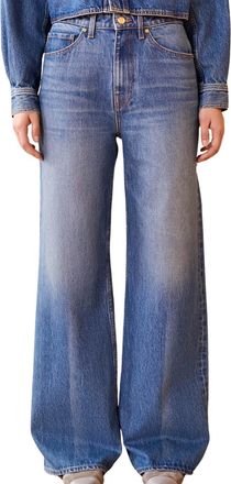 Ulla Johnson The Willow Jean In Danube Medium Indigo Wash